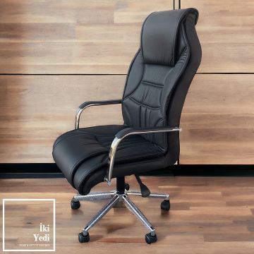 Sasseo Büro Mobilyası Ofis Mobilyaları Makam Odası Takımı Yönetici Çalışma Masası Seti Patron Grubu