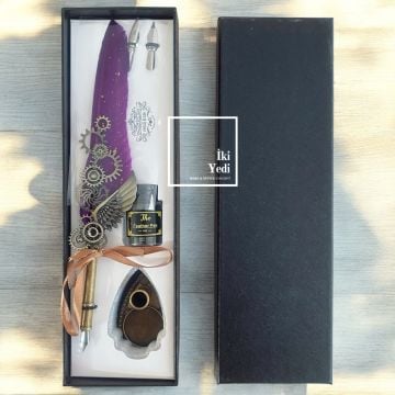 Monique Antik Divit Hokka Seti – Kaligrafi Yazı Takımı, Ofis Masa Üstü Aksesuar, İş Hediyesi