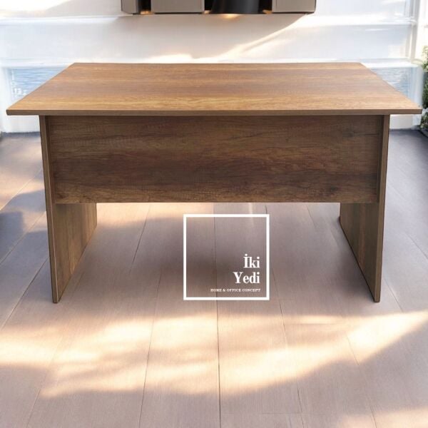 Repondant 140 cm Ceviz Renk Çekmeceli Çalışma Masası Ofis Sekreter Masa Modelleri Büro Personel Bilgisayar Masası Ofis Mobilyaları