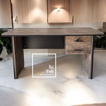 Meritant 140 cm 36 mm Kilitli Çekmeceli Ofis Çalışma Masası Büro Yönetici Masa Modelleri Büro Mobilyası Ofis Mobilyaları