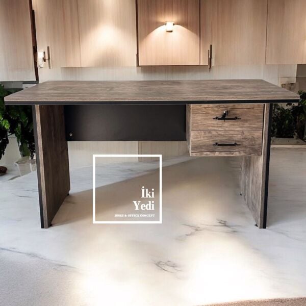 Meritant 140 cm 36 mm Kilitli Çekmeceli Ofis Çalışma Masası Büro Yönetici Masa Modelleri Büro Mobilyası Ofis Mobilyaları