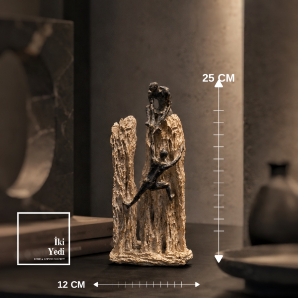 Nexus Dekoratif Modern Masaüstü Heykel - Ofis Masası Aksesuarları Tasarım Biblo Ev Hediyesi (25 cm)