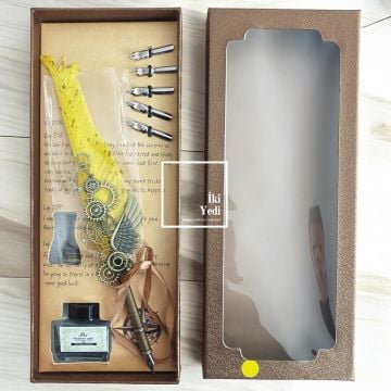 Monique Antik Divit Hokka Seti – Kaligrafi Yazı Takımı, Masa Üstü Aksesuar, Ofis İş Hediyesi