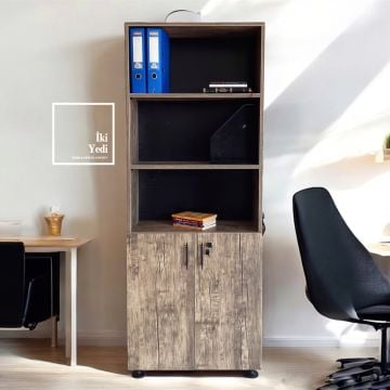 Rideau Kilitli Kapaklı Dosya Dolabı Klasörlük Dolap Ofis Dolapları Dosyalık Kitaplık Tipi Büro Model Arşiv Odası