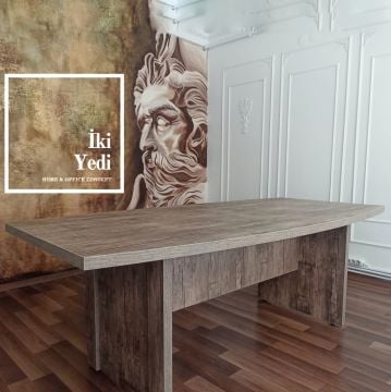 Lunette Antik Light Toplantı Masası Ofis Mobilyası Personel Büro Mobilyaları 6 - 8 Kişilik 2 Metre Masa