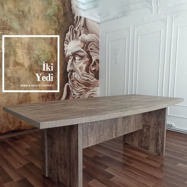 Lunette Antik Light Toplantı Masası Ofis Mobilyası Personel Büro Mobilyaları 6 - 8 Kişilik 2 Metre Masa