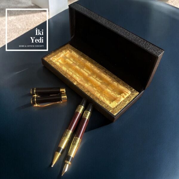 Clinton Lüks Kalem Seti – Kutulu Dolma ve Roller Kalem, VIP Ofis Hediyesi, Prestijli Kalem Takımı