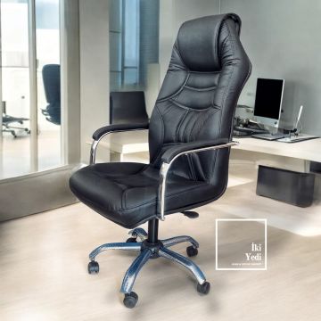 Chambre Üniteli Modern Makam Odası Mobilya Takımı Yönetici Ofis Mobilyası, Şık ve Konforlu Ahşap Masa, Dolap ve Koltuk Seti