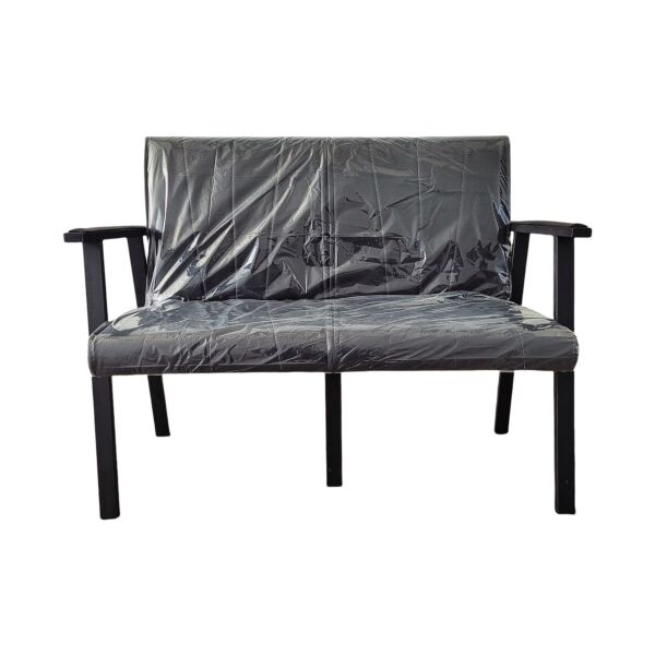 Matrone İkili Bekleme Koltuğu Misafir Sandalyesi Ofis Koltukları Büro 2 Kişilik Demir İskelet Suni Deri