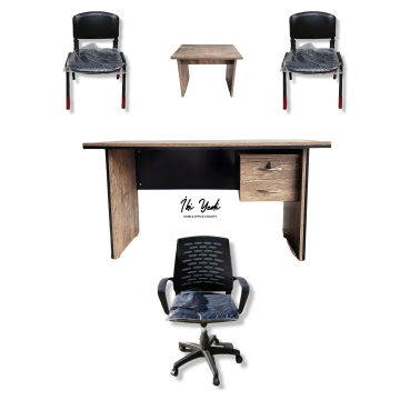 Lucre Sekreterya Seti Ofis Çalışma Masası Takımı Büro Personel Grubu Mobilyası Masa Sandalye