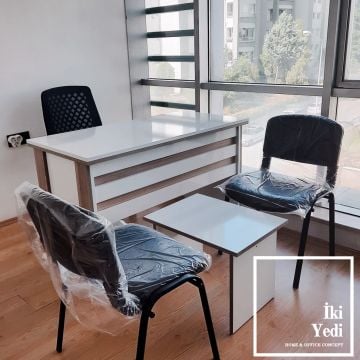 Lucre Sekreterya Seti Ofis Çalışma Masası Takımı Büro Personel Grubu Mobilyası Masa Sandalye