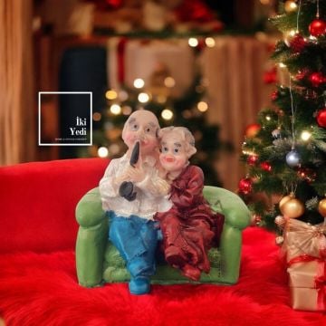 Mini Nine Dede Dekoratif Obje Anne Babaya Yaşlıya Hediye Hediyelik Eşyalar Sevimli Dekorasyon