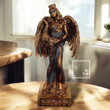 Fortuna Bereket Tanrıçası Heykeli Şans Para Getiren Hediyelik Eşya Ev Hediyesi İş Ofis Dekorasyon