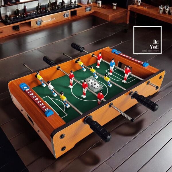 Minik Derbi Futbol Langırt Oyunu Ahşap Masaüstü Langırt Çocuklar İçin Eğlenceli Futbol Oyunu Hobi