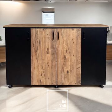 Rodos 180 cm Ofis Mobilya Takımı Makam Odası Büro Mobilyaları Yönetici Çalışma Masası Seti Kavisli Tasarım