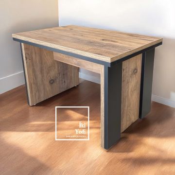 Rodos 180 cm Ofis Mobilya Takımı Makam Odası Büro Mobilyaları Yönetici Çalışma Masası Seti Kavisli Tasarım