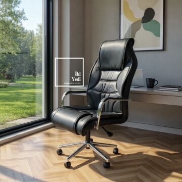 Rodos 180 cm Ofis Mobilya Takımı Makam Odası Büro Mobilyaları Yönetici Çalışma Masası Seti Koltuklu