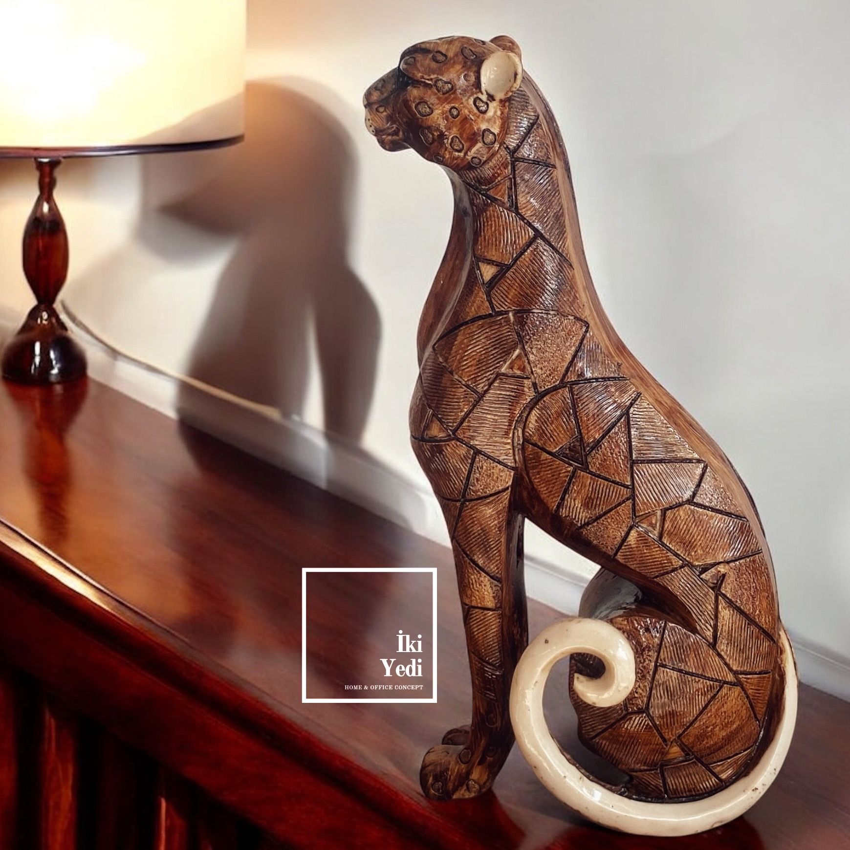 Pierre 77-1 Puma Figür Dekoratif Obje Hediyelik Biblo Heykel Ev Dekorasyonu Ofis Hediyesi