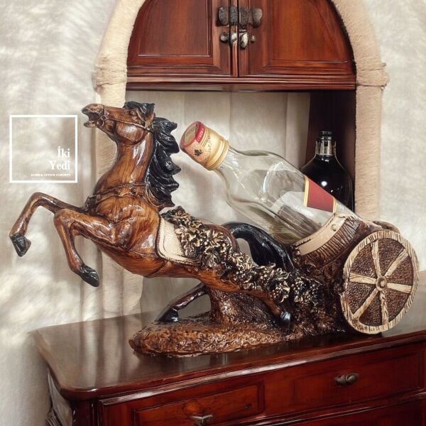 Lilian At Figürlü Şişelik Şaraplık Dekoratif Objeler Ev Hediyesi Dekorasyon Ürünleri Ofis Konsept Modeller