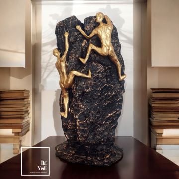 Santhi 77-1 Dağa Tırmanan Adamlar Anlamlı Dekor İnsan Figürleri Objeler Ev Dekorasyonu Ofis Hediye
