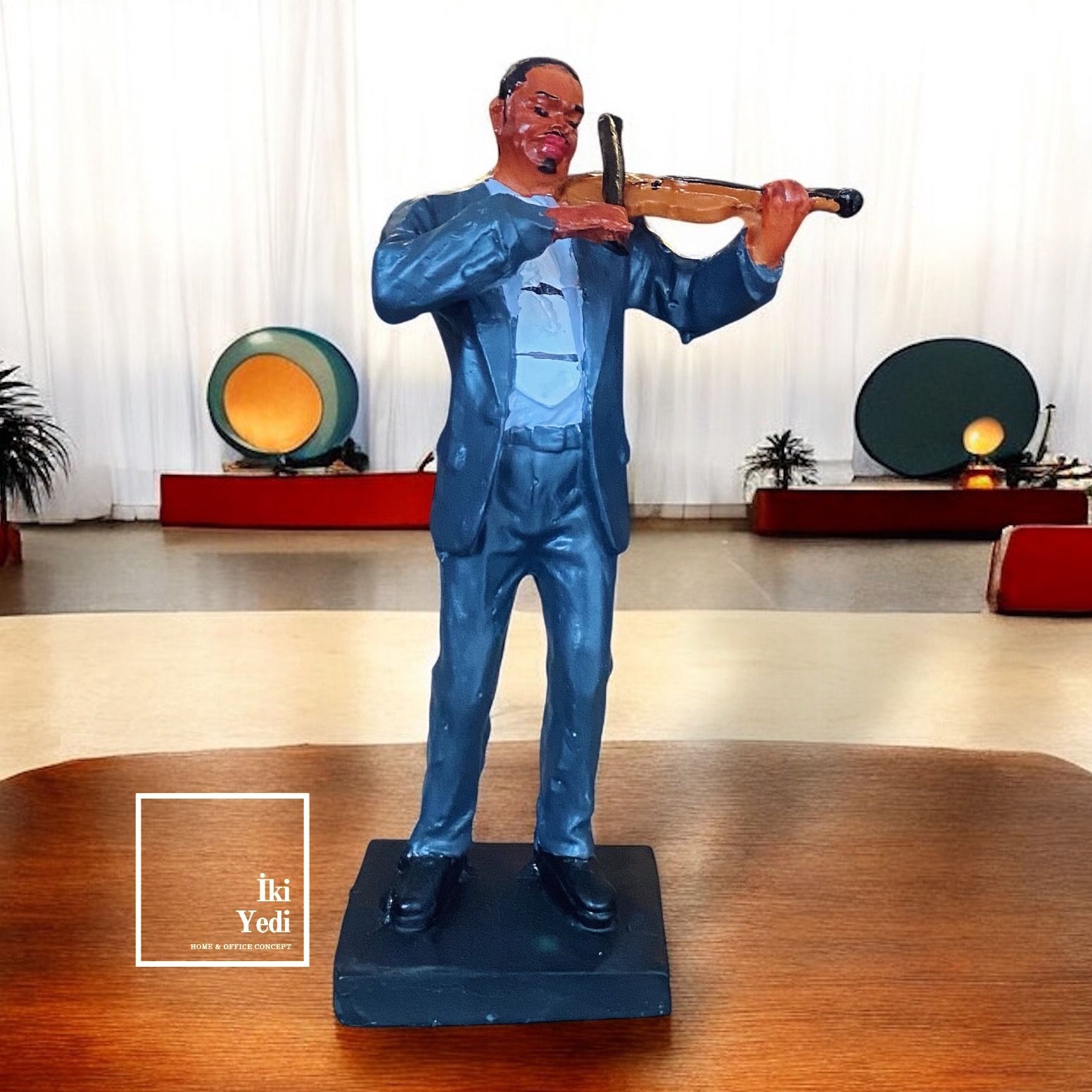 Pirlo Müzisyenler Müzik Dekoru Keman Gitar Çello Grup Şarkıcı Dekorasyon Hediyelik Dekoratif Renkli Obje Figür Ev İş Hediyesi Pozitif Tema 77-5