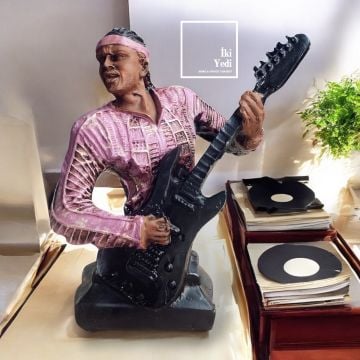 Reverdi Müzik Grubu Müzisyen Biblo Heykel Dekoratif Obje Çello Keman Gitar Akordiyon 77-2