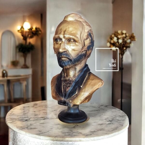 Vincent Van Gogh Büst Heykeli Ünlü Ressam 40 Cm Sanat Dekor Kültürel Hediyelik Objeler Ev Ofis Büro
