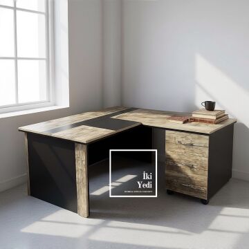 Desprix Modern Çalışma Masası Takımı 75x160 cm Ofis Mobilyası Seti Büro Mobilyaları Yönetici Makam