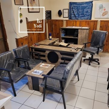 Desprix Makam Odası Takımı Ofis Mobilyaları Büro Mobilyası Seti Patron Yönetici Müdür Grubu