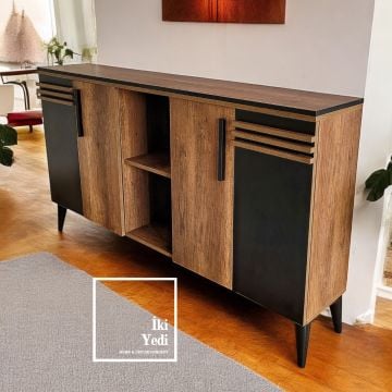 Brooklyn Konsol Dolap Tv Ünitesi Dosya Dolabı Çok Amaçlı Mobilya – Modern Çizgiler, Sıcak Dokunuşlar Ev ve Ofis Mobilyaları