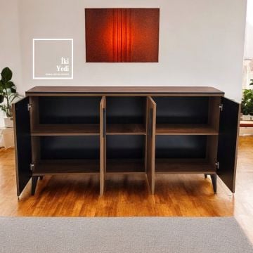 Brooklyn Konsol Dolap Tv Ünitesi Dosya Dolabı Çok Amaçlı Mobilya – Modern Çizgiler, Sıcak Dokunuşlar Ev ve Ofis Mobilyaları