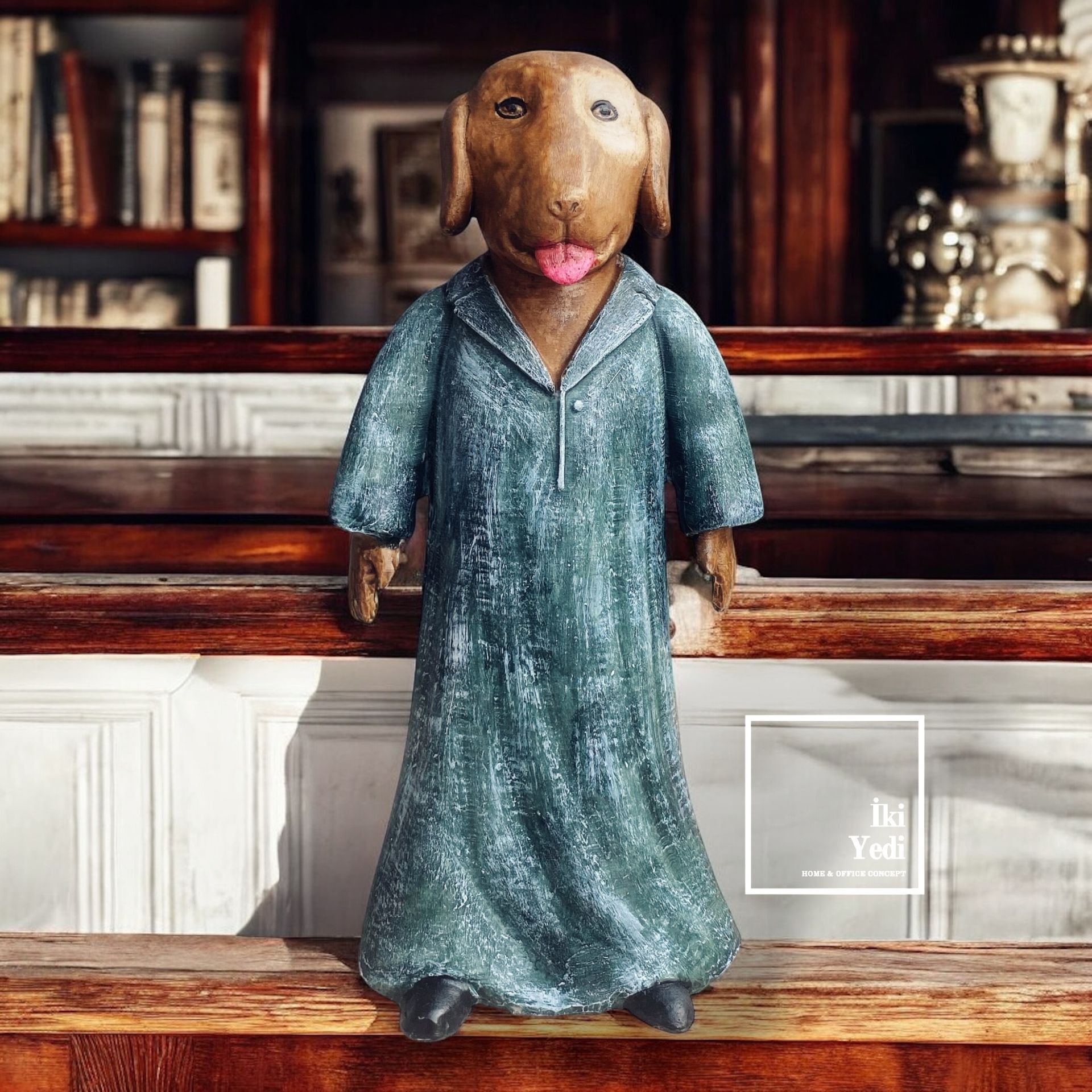 İkonik Dövüş Sanatları Ustaları Fil Timsah Gergedan Kedi Köpek Meditasyon Figürleri 77-2