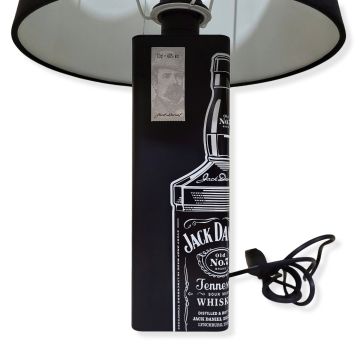 Jack Daniel's Viski Kutusu Metal Abajur Masa Lambası Vintage Retro Whiskey Ev Ofis Büro Çalışma Odası Yatak Odası
