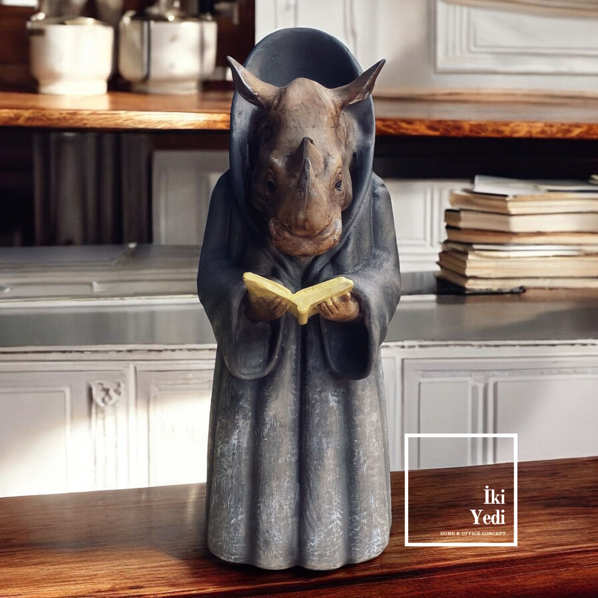 İkonik Dövüş Sanatları Ustaları Fil Timsah Gergedan Kedi Köpek Meditasyon Figürleri 77-5