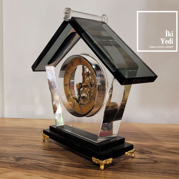 Asforus Cam Masa Saati Ev Ofis Büro Dekorasyonu VIP Hediye Yeni İş Luxury