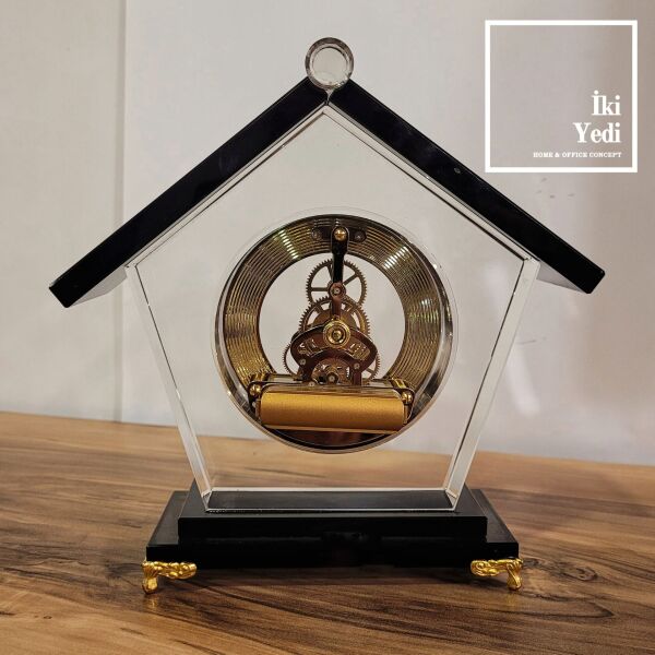 Asforus Cam Masa Saati Ev Ofis Büro Dekorasyonu VIP Hediye Yeni İş Luxury