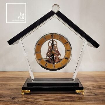 Asforus Cam Masa Saati Ev Ofis Büro Dekorasyonu VIP Hediye Yeni İş Luxury