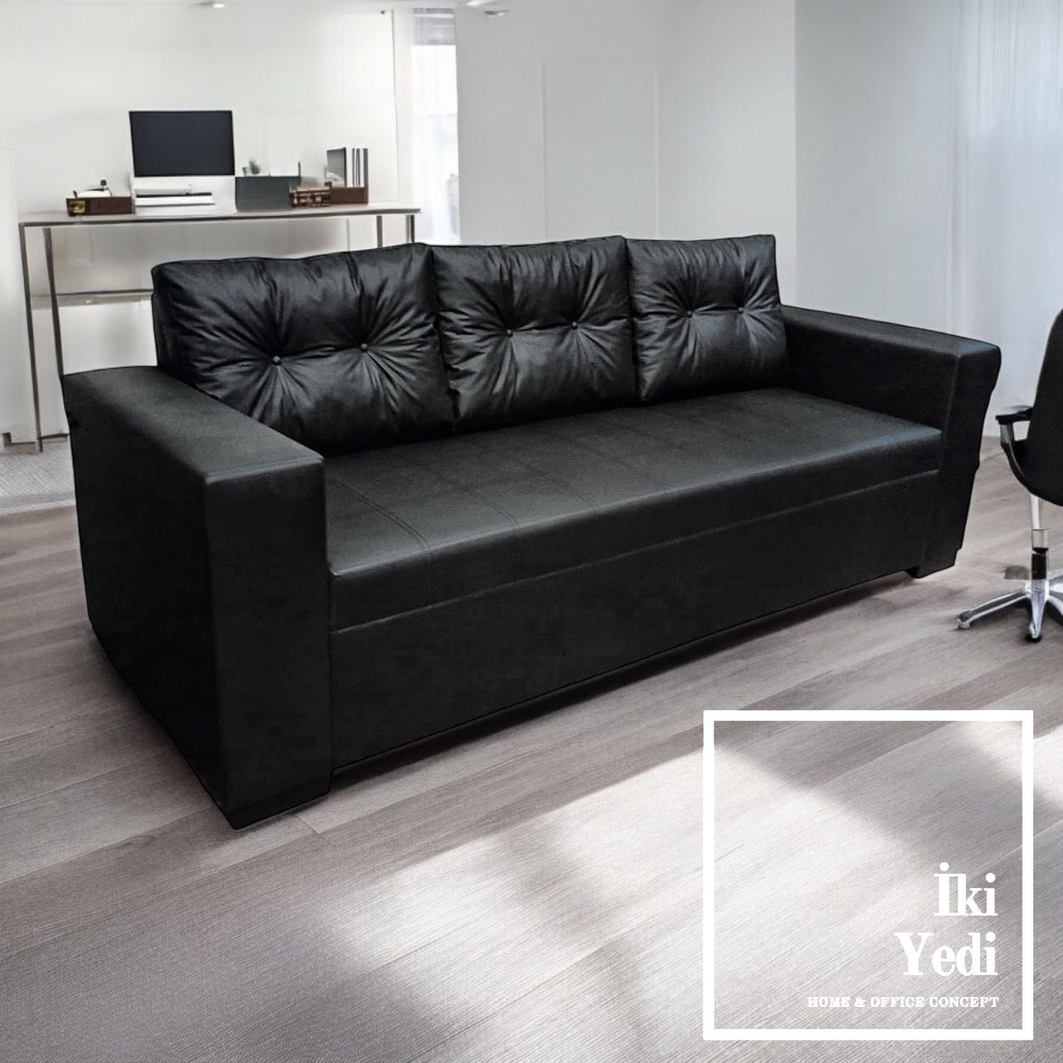 Carnet 210 cm Ofis Koltuğu Üçlü Koltuk 3 Kişilik Kanepe Büro Misafir Bekleme Dinlenme Salonu Makam Odası Mobilya Tipi