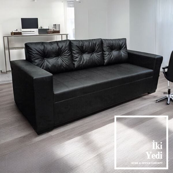 Carnet 210 cm Ofis Koltuğu Üçlü Koltuk 3 Kişilik Kanepe Büro Misafir Bekleme Dinlenme Salonu Makam Odası Mobilya Tipi