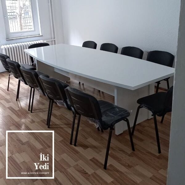 Luncer 280 cm 8 - 10 Kişilik Toplantı Masası Takımı Ofis Mobilyası Büro Mobilyaları Personel Grubu