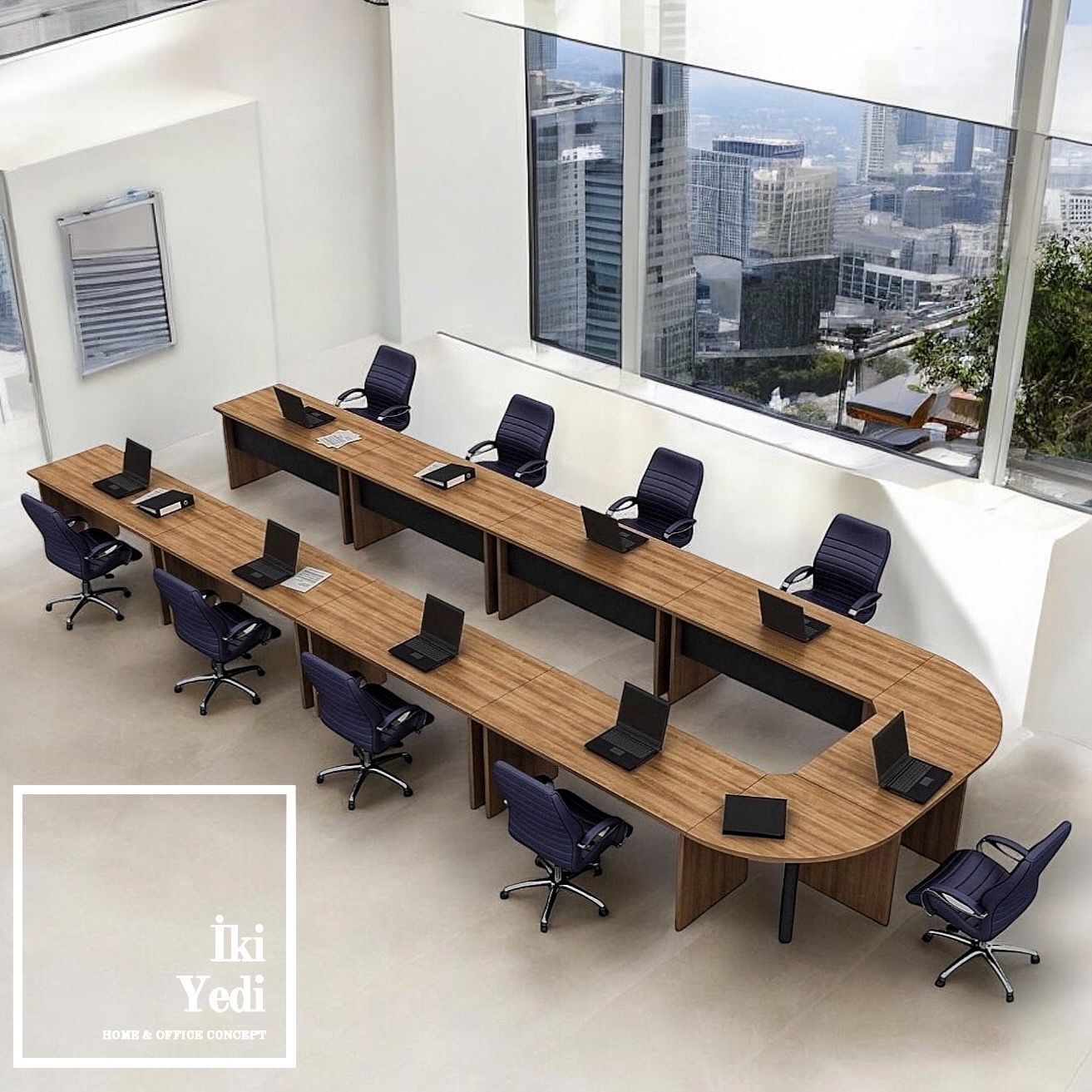 Reponeuf U Tipi Toplantı Masası Yönetim Kurulu Ofis Seti 9-11 Kişilik Ofis Mobilyaları Büro Mobilya Ürünleri