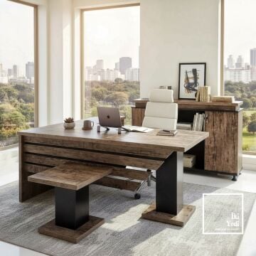 Hausser Spor Tasarım Ofis Masa Takımı Yönetici Masa Seti Ofis Mobilyası Grubu Büro Mobilyaları Şık