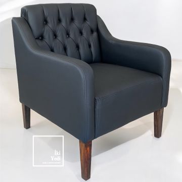 Peakloon Düğmeli Kapitoneli Deri Ofis Koltuk Takımı Büro Oturma Grubu Makam Odası Misafir Dinlenme Salonu Mobilya Önü