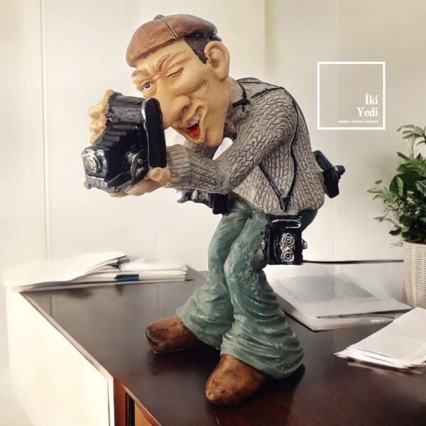 Fotoğrafçı Biblo Fotoğraf Kamera Stüdyo Dekorasyonu Kameraman Dekoratif Objeler Hediyelik Eşyalar