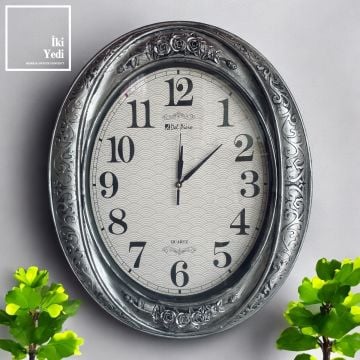 Jourdain 63 cm Eskitme Gri Duvar Saati – Avangard Tasarım Ev Ofis Dekoru Lüks Hediyelik Saat