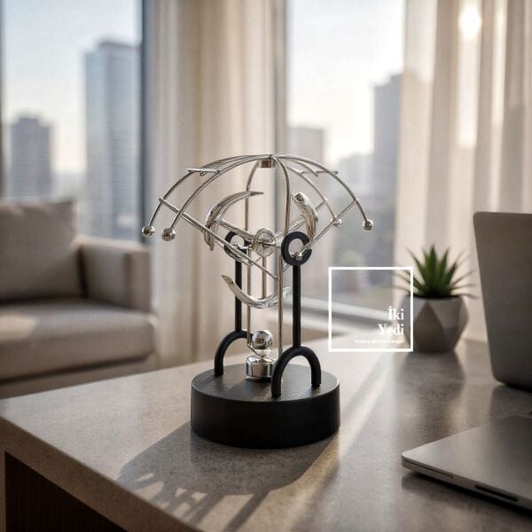 Dolphin 3D Hareketli Yunus Figürlü Denge Balans Aksesuar – Masaüstü Ofis ve İş Hediyelik Obje