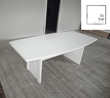 Lunvin 2 Metre Toplantı Masası ve Personel Çalışma Sandalyeleri Takımı Seti Ofis Mobilyaları Büro Mobilyası