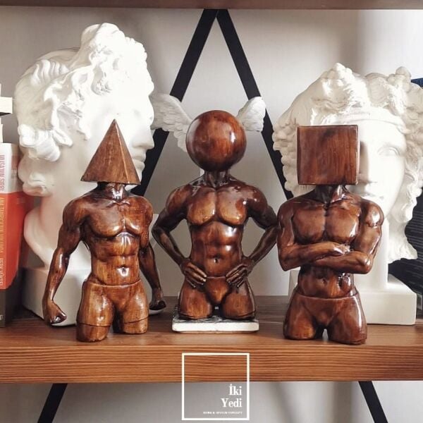 Prizma Kaslı Erkekler Biblo Seti Sporcu Adamlar Gym Fitness Spor Body Build Hediye Dekorasyon Vücut Geliştirme