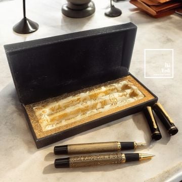 Kennedy Lüks Kalem Seti – Kutulu Roller ve Dolma Kalem Takımı, VIP Ofis Hediyesi, Hediyelik Obje