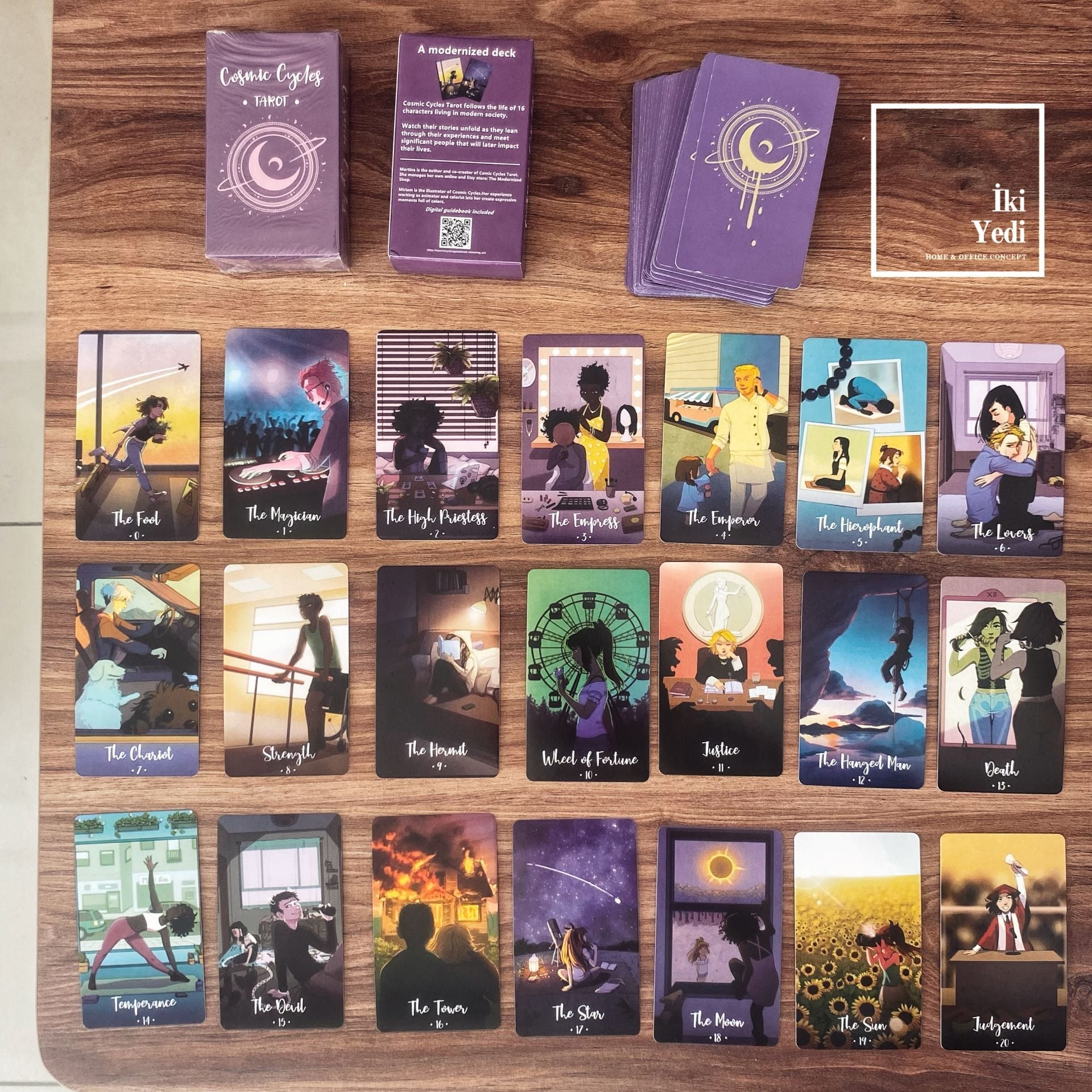 Cosmic Cycles Tarot – Modern Kozmik Tarot Kartları | Renkli Tarot Destesi Tarot Falı